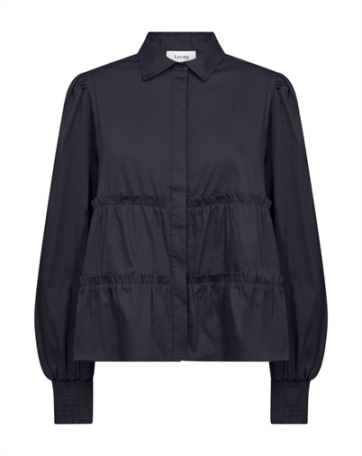 Leveté Room - LR-Isla Solid 95 Hemd - Dark Navy